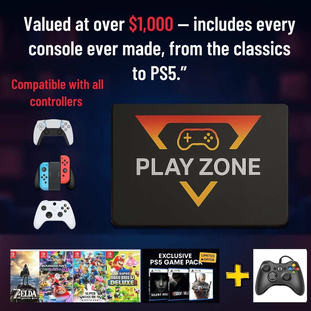 All-in-One Gaming System – Plug & Play in Seconds Playzone™ 1TB